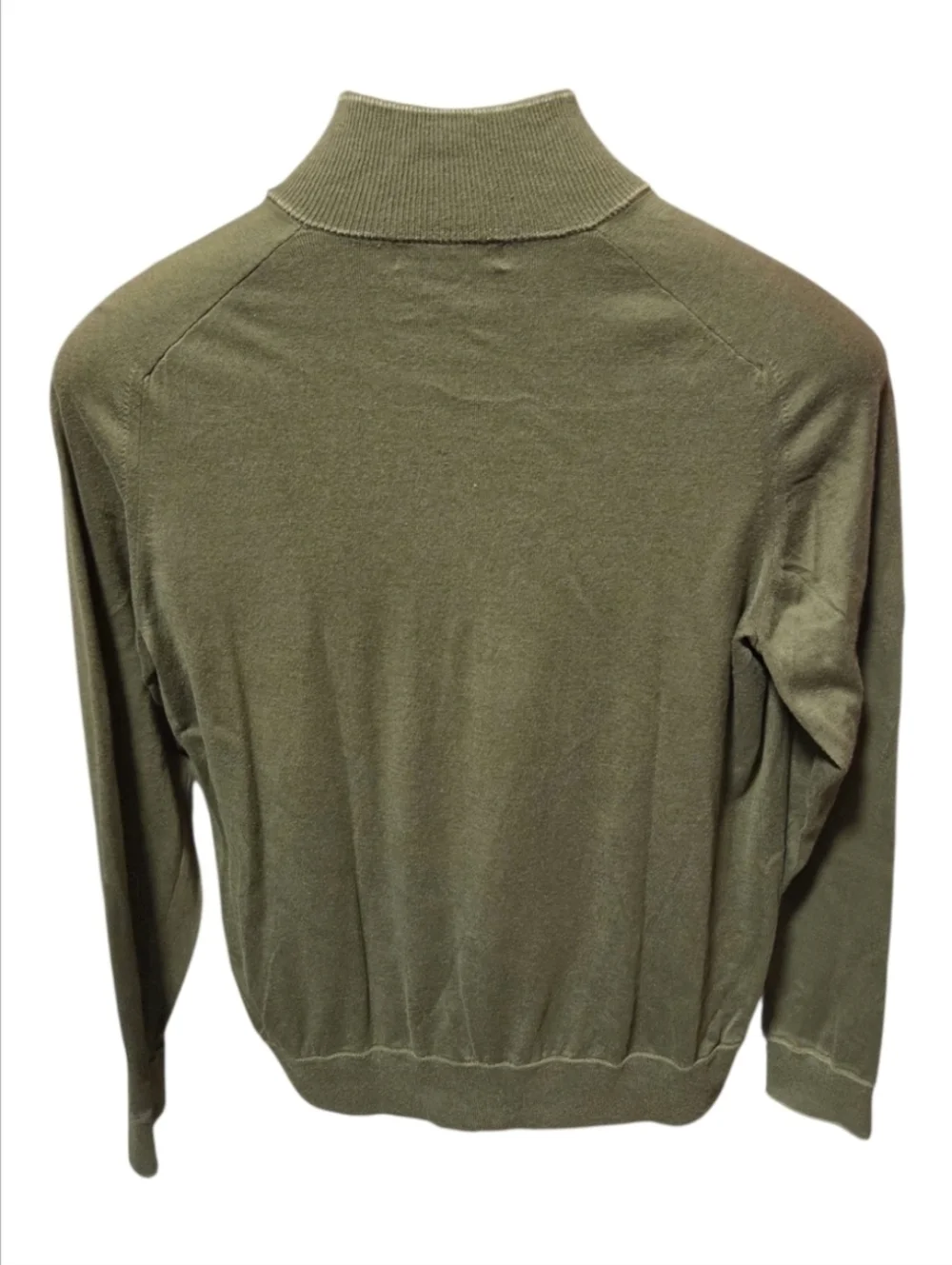 Y2K Vintage Banana Republic Mens Full Zip Sweater Cashmere Blend Green Sz Medium